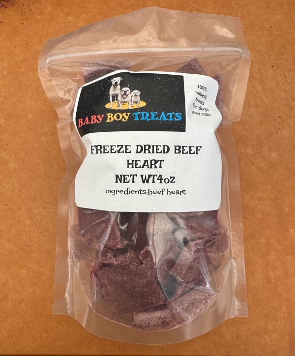 Freeze-dried beef hearts